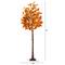 6ft. Pre-Lit Burnt Orange Autumn Maple Artificial Fall Tree with 300 Warm White LED Lights